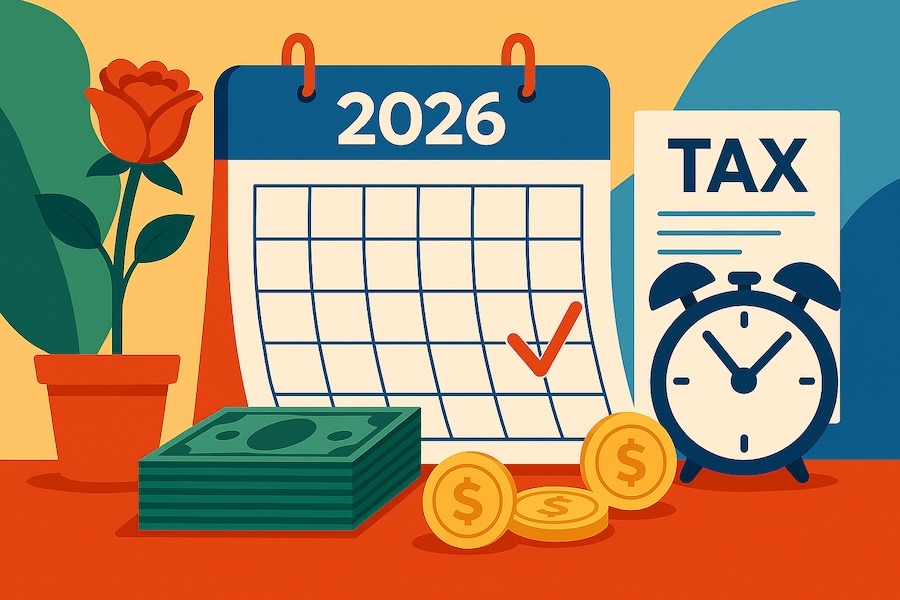 Financial Calendar from Roses to Tax Time